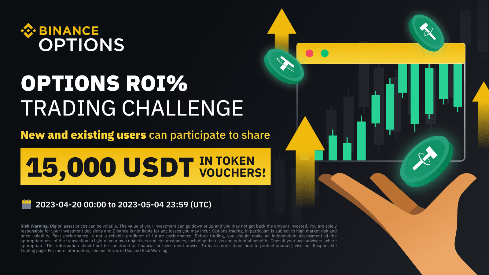 Trade Binance Options for a Chance to Share Up to 15,000 USDT in Token Vouchers! | Binance Support