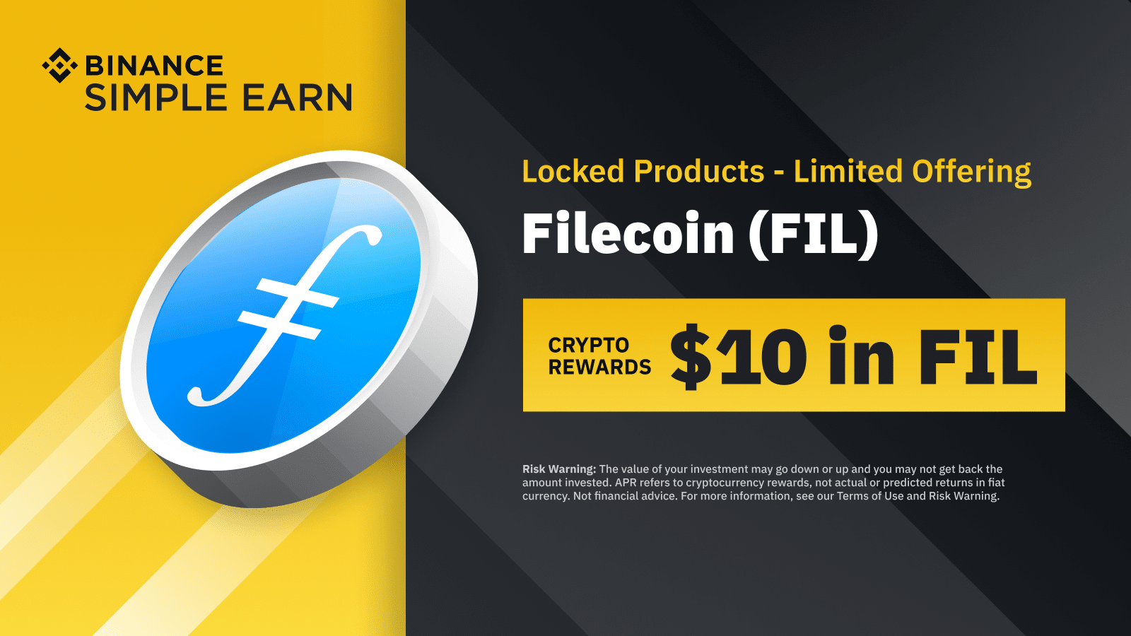 FIL Locked Products: Enjoy Exclusive APR & Unlock $10 in FIL Rewards! | Binance Support