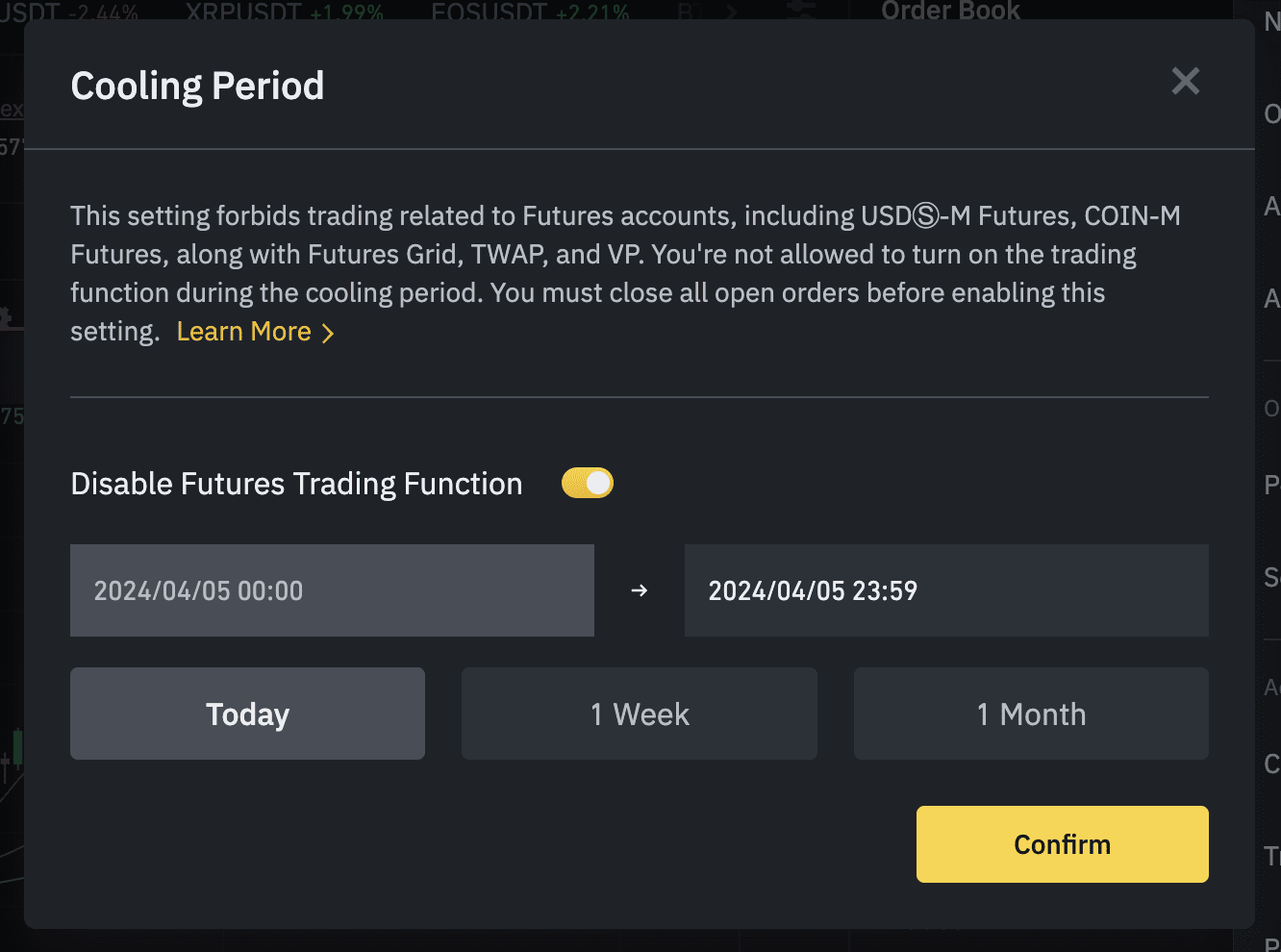 What Is the Cooling Period Function and How to Use It? Binance Support