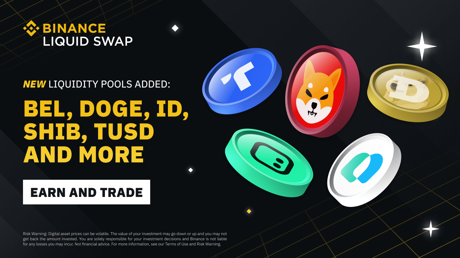 Binance Liquid Swap Dodaje Pule Płynności BEL/USDT, BTC/TUSD, ID/BTC, ID/USDT, SHIB/DOGE, SYN/USDT i TUSD/USDT | Binance Support