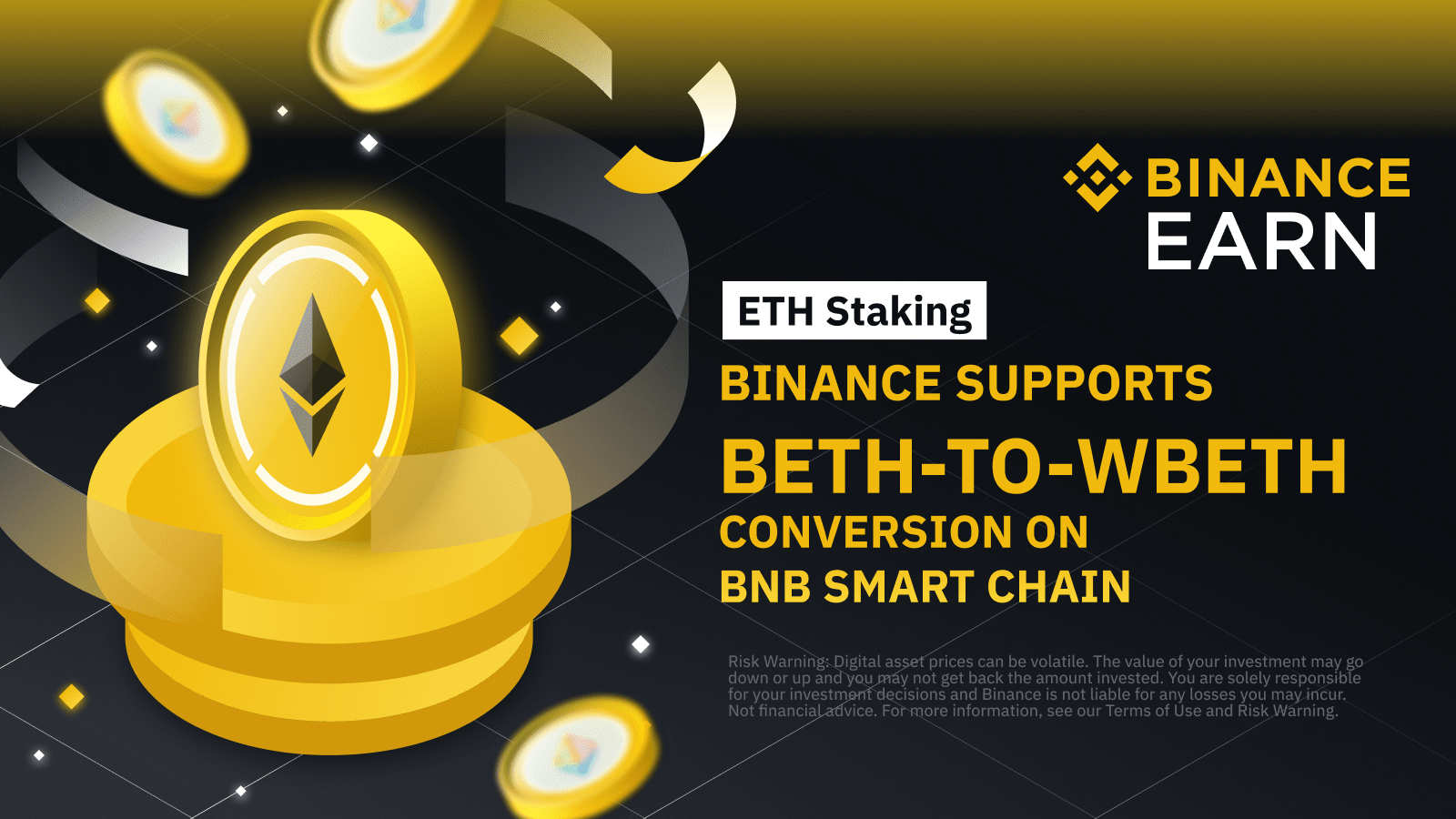 Binance suporta conversão de BETH para WBETH na BNB Smart Chain | Binance Support