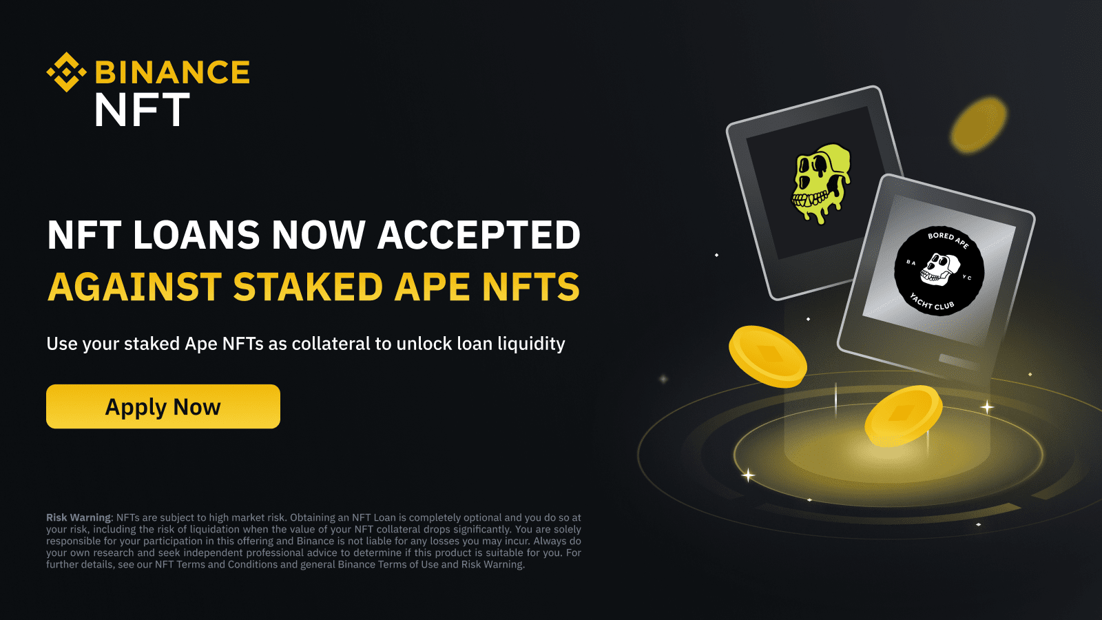 Пользователи Binance NFT могут использовать NFT Ape в качестве залога для NFT-займов | Binance Support