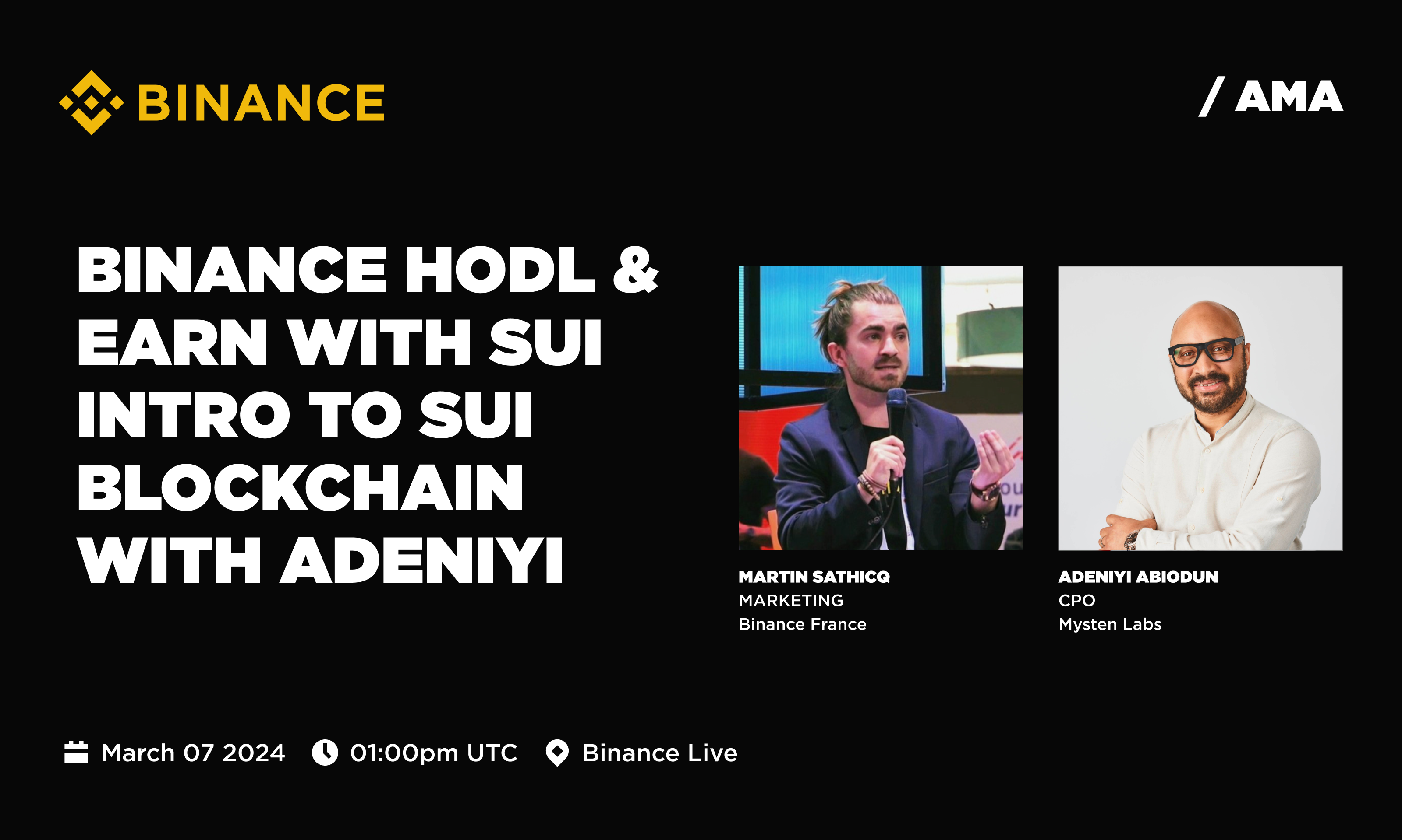 Binance HODL & Earn with SUI Intro to Sui Blockchain with Adeniyi