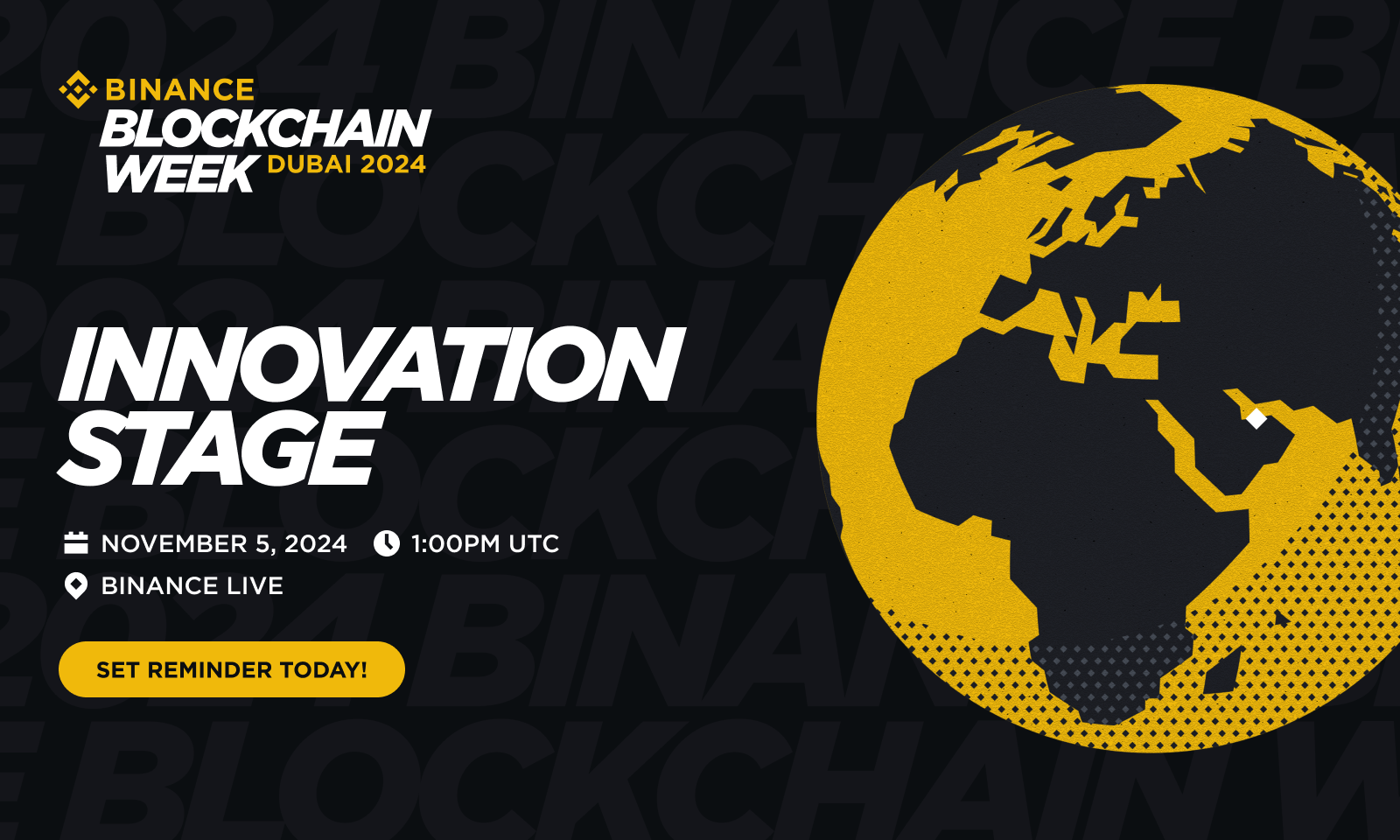 Binance Blockchain Week Dubai 2024, Innovation Stage, Day 1