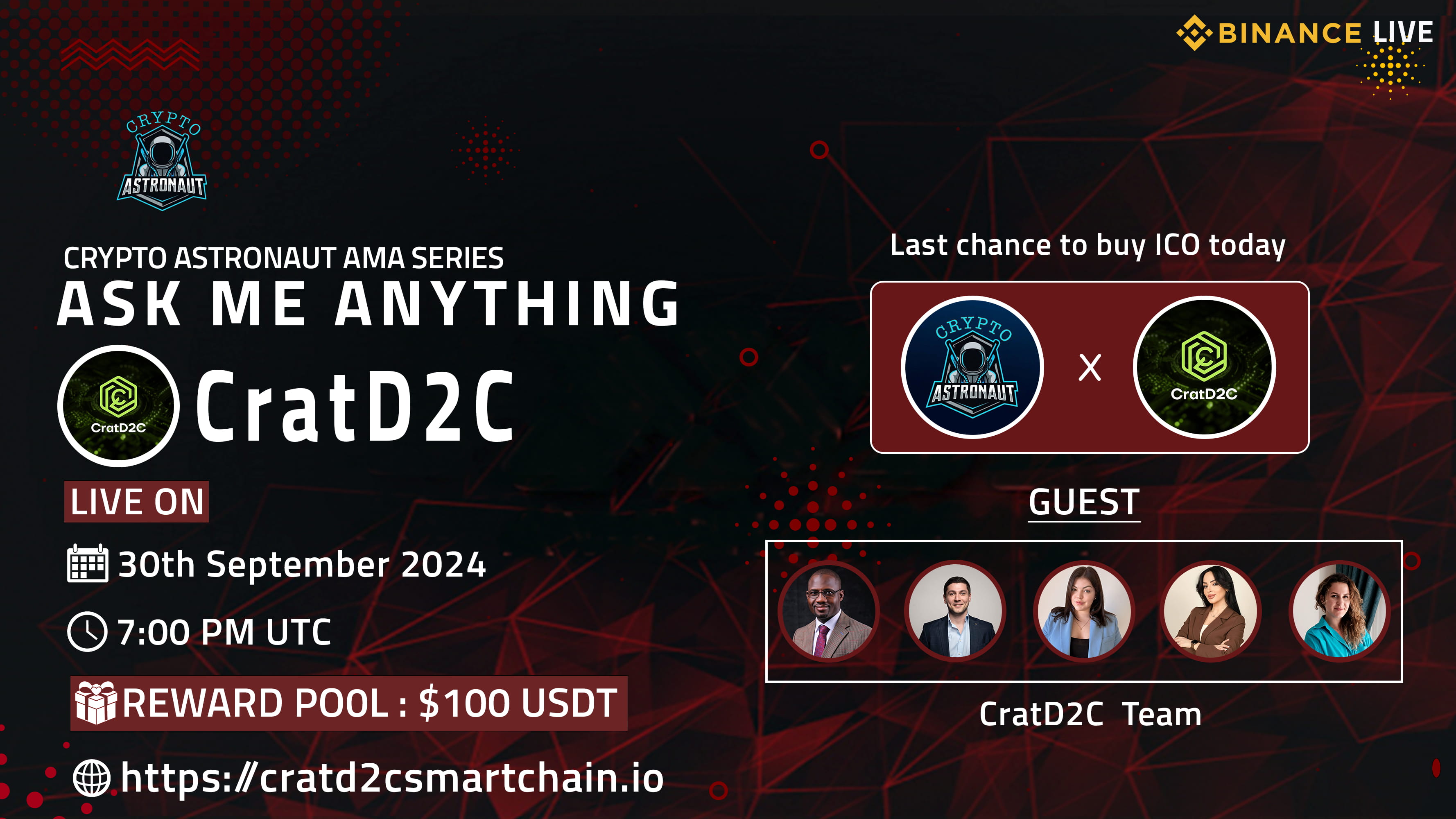 Crypto Astronaut Host AMA With CratD2C 