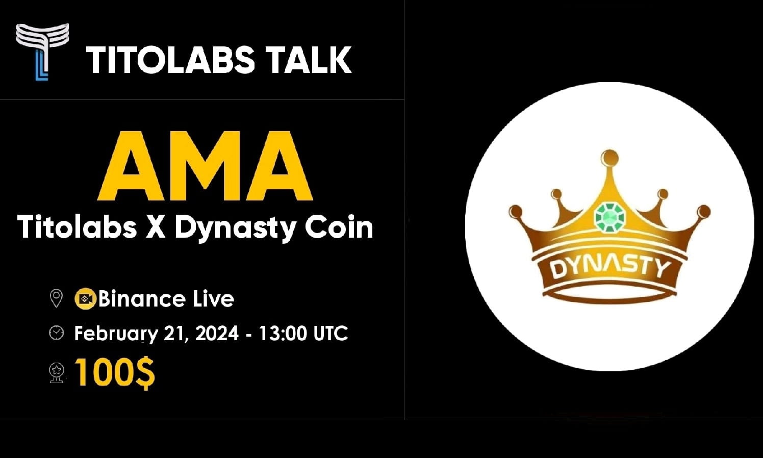 AMA WITH DYNASTY COIN (AIRDROP 100$)