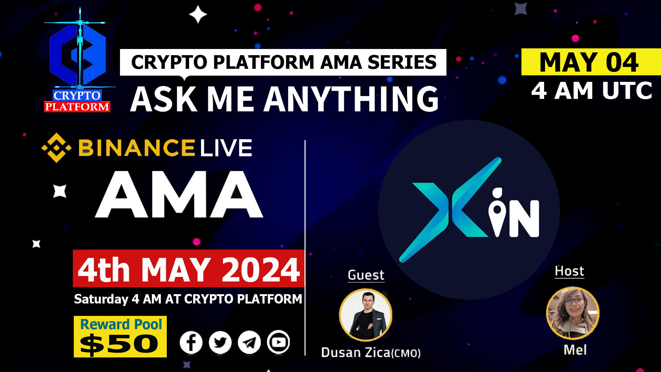 AMA - XIN x Crypto Platform | $50 USDT Rewards