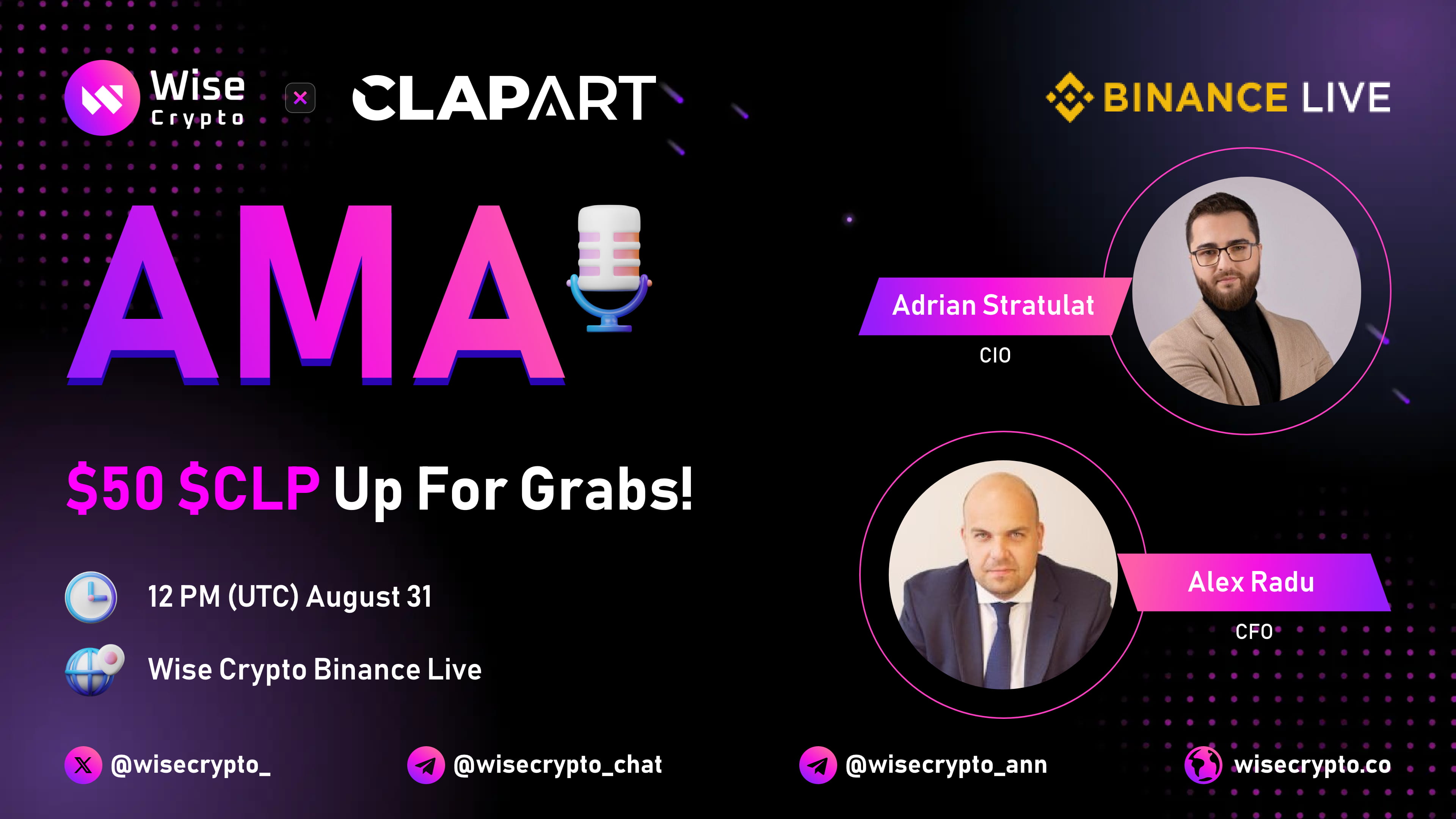 Wise Crypto & CLAPART AMA