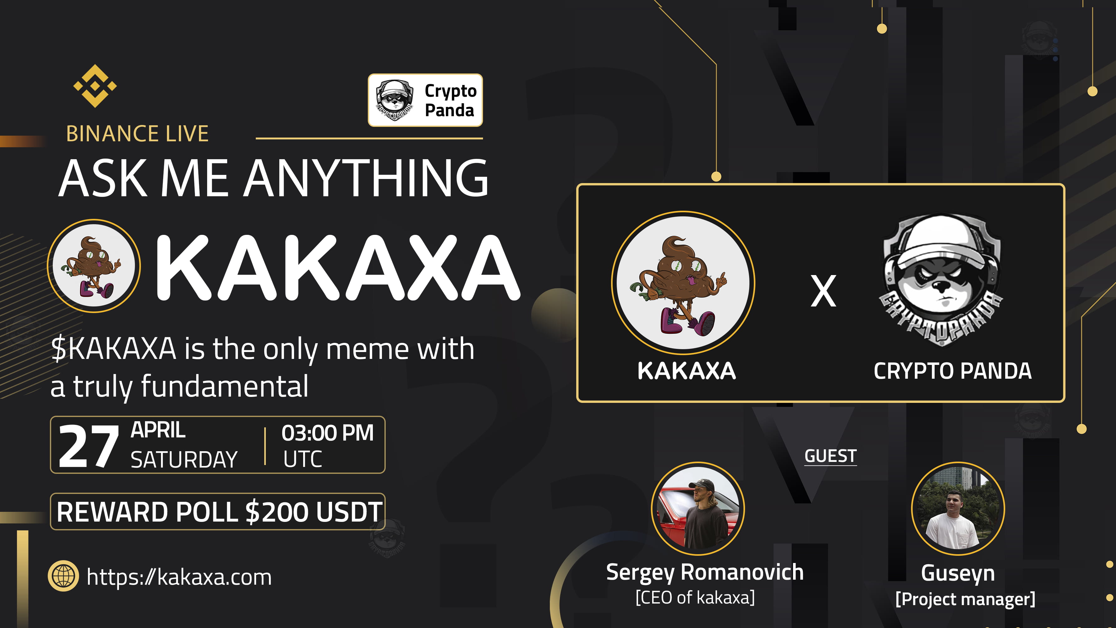 Crypto Panda presents AMA with KAKAXA 