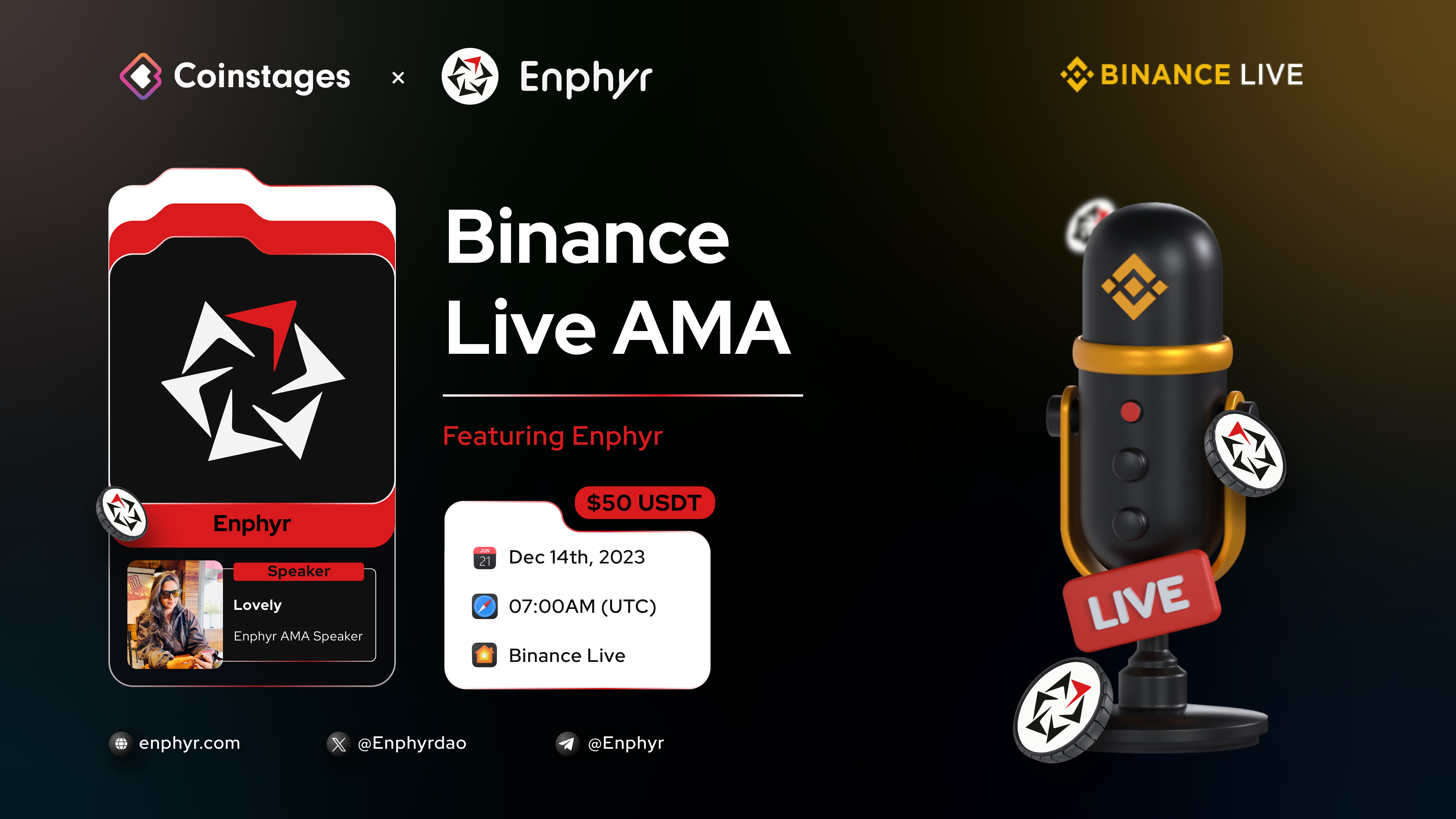 Coinstages Live AMA: Featuring Enphyr