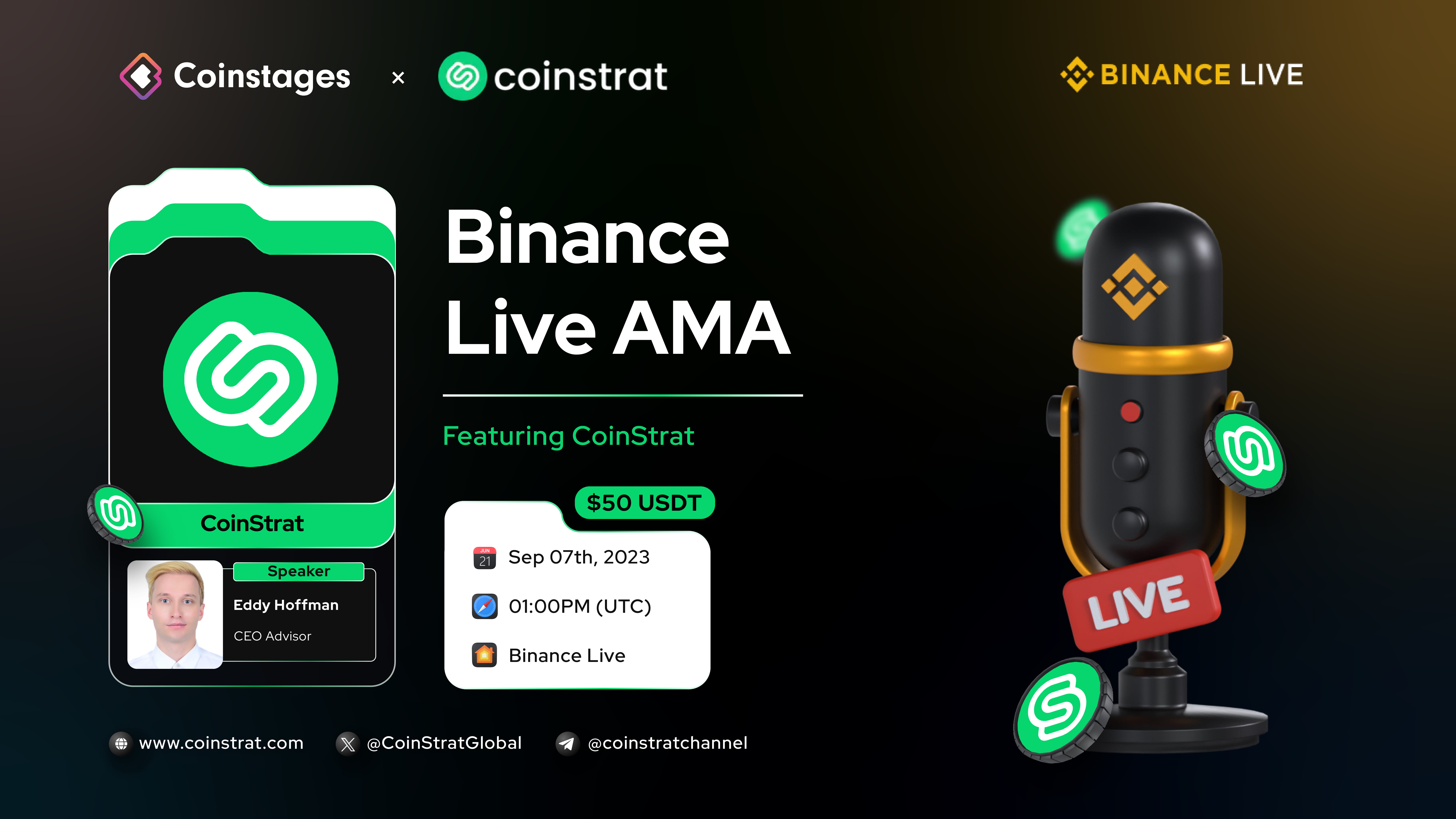 Coinstages Live AMA: Featuring CoinStrat