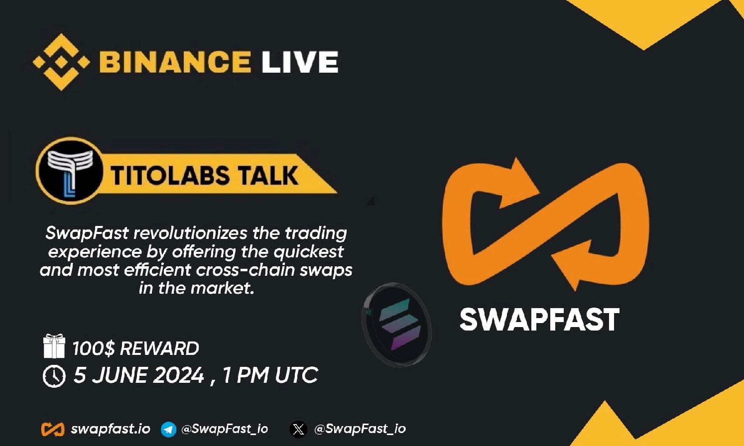 AMA WITH SWAPFAST (AIRDROP 100$)