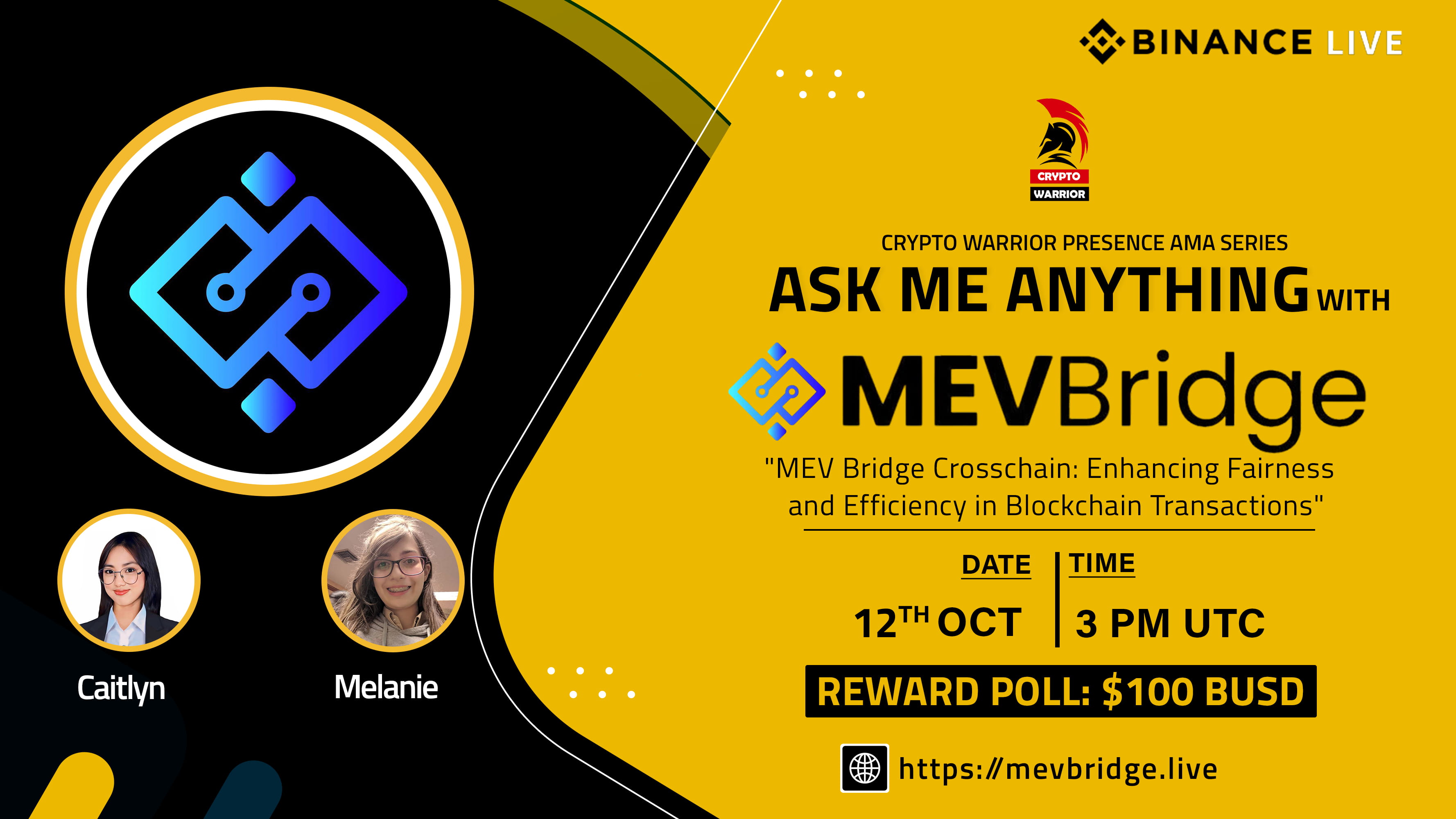 Crypto Warrior Presents AMA With MEVBRIDGE