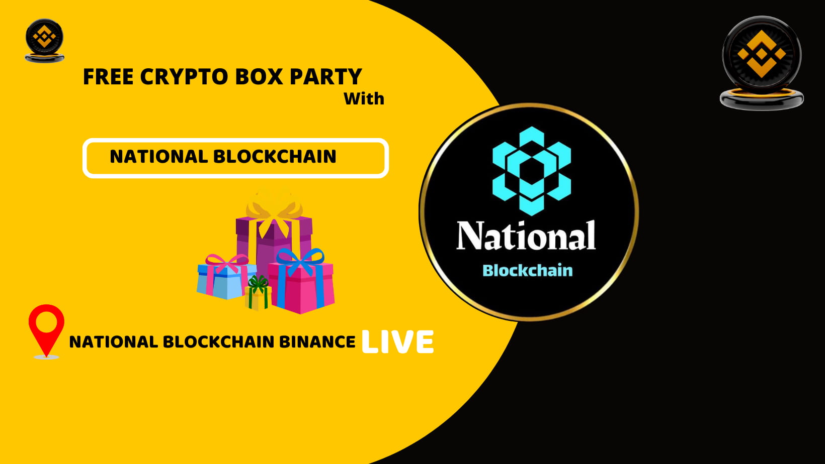 Free crypto box party <> National blockchain 