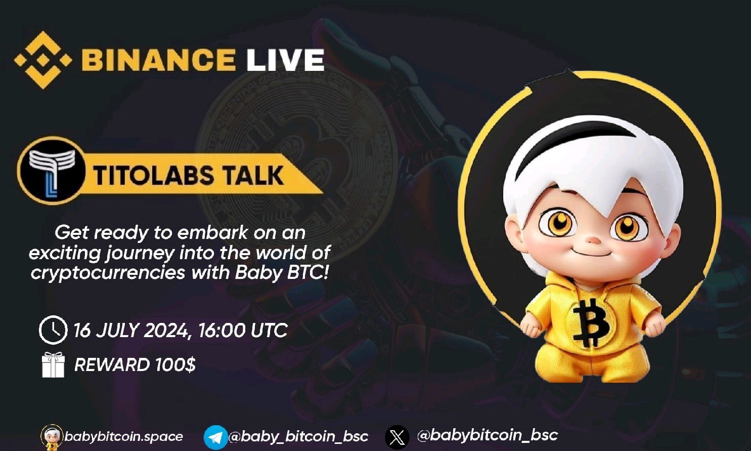 AMA WITH BABY BITCOIN (AIRDROP 100$)