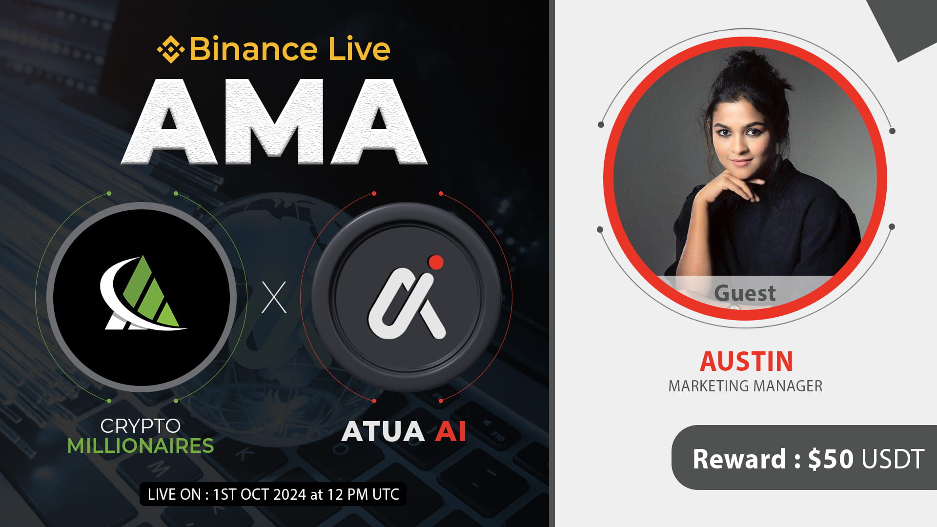 We are Pleased to Announce our Next AMA with Atua AI | Reward $50