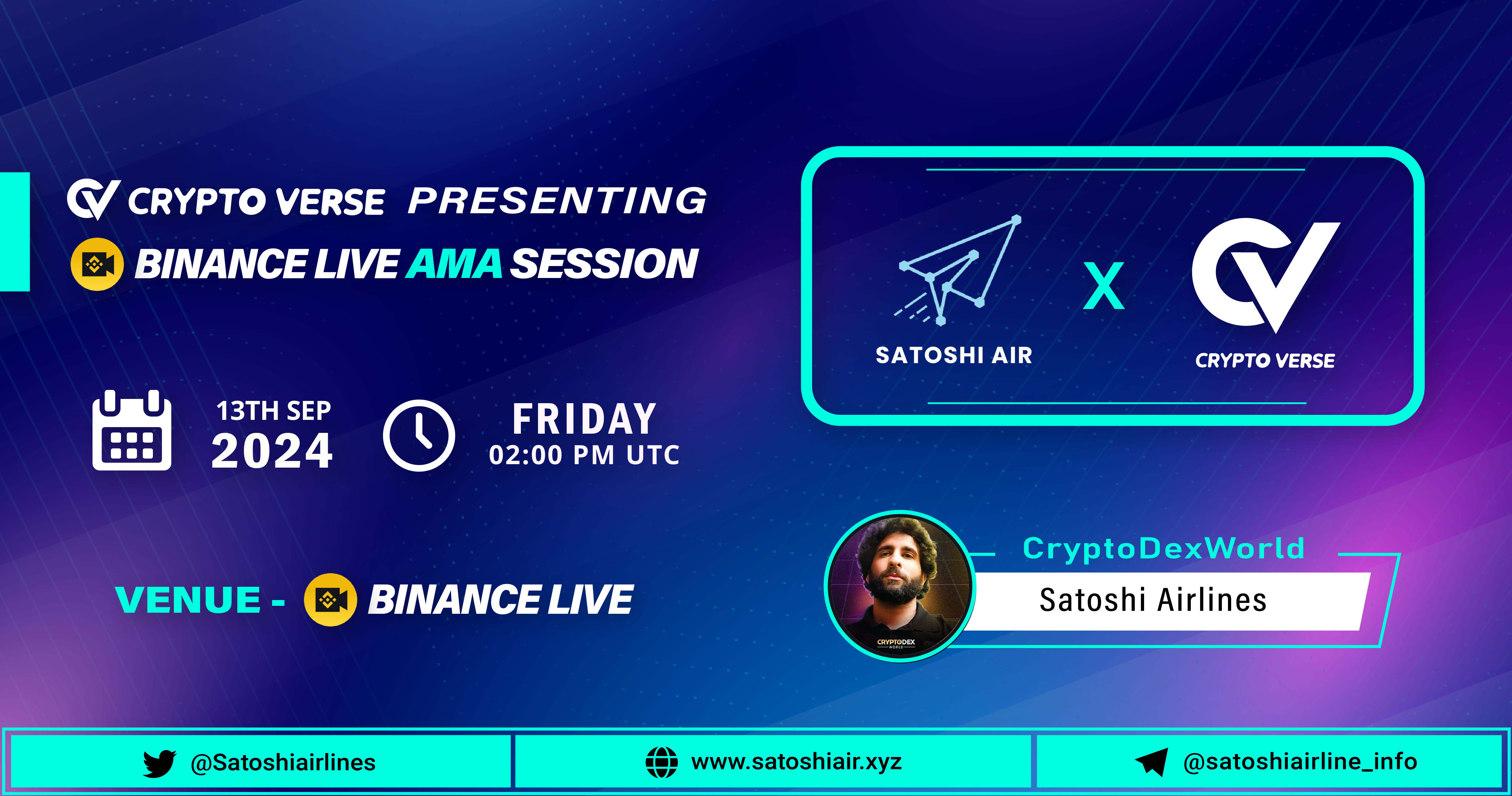 AMA - Satoshi Airlines X Crypto Verse