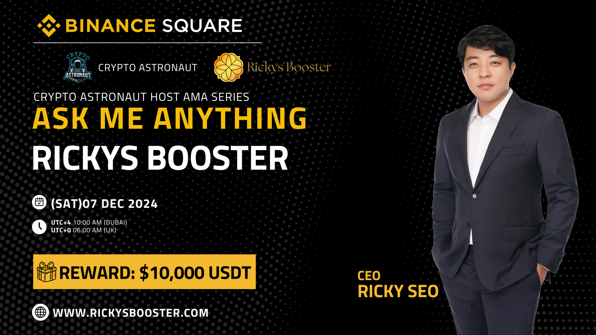 Crypto Astronaut Host AMA With Rickys Booster