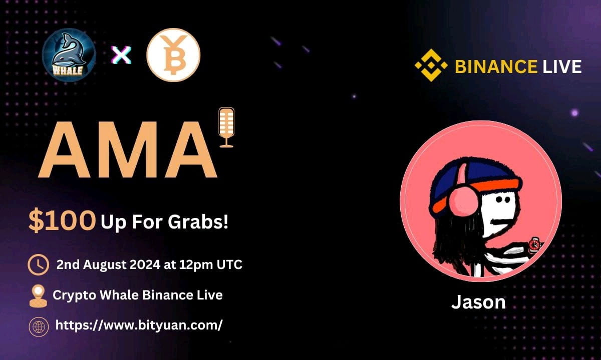 Crypto Whale is going to Host Binance live with Bityuan Reward : 100 USD