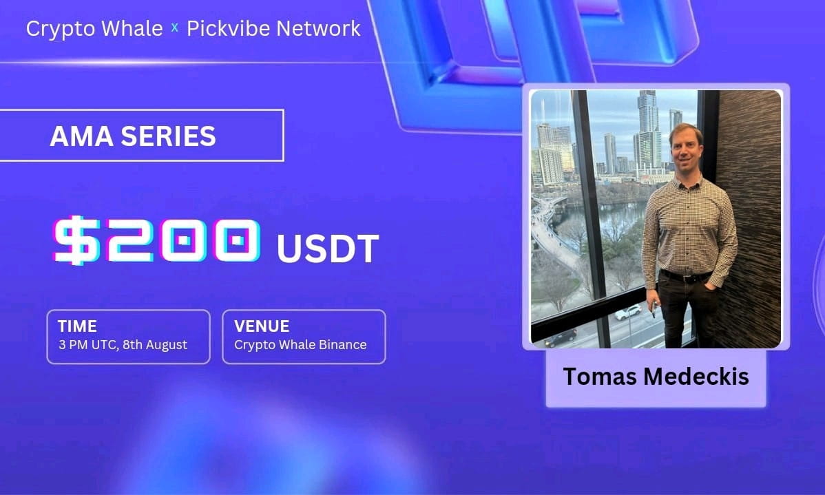 Crypto Whale is going to Host Binance live  with Pickvibe Reward:200 USD