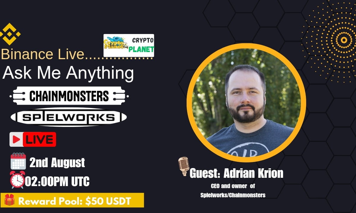 Crypto Planet Binance Live AMA with Chainmonsters & Spielworks [R:$50]