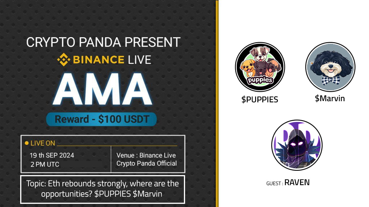 Crypto Panda presents AMA with $Marvin &  $PUPPIES