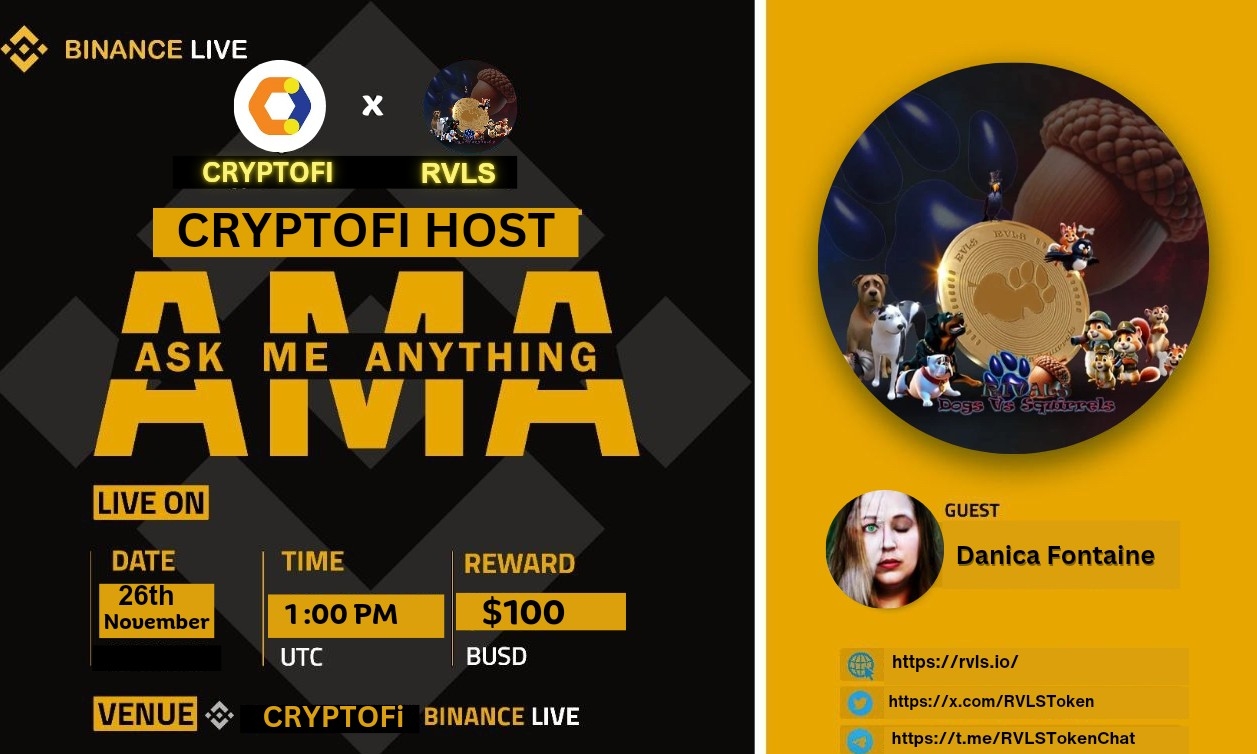 CryptoFi Binance Live AMA <> RVLSToken 