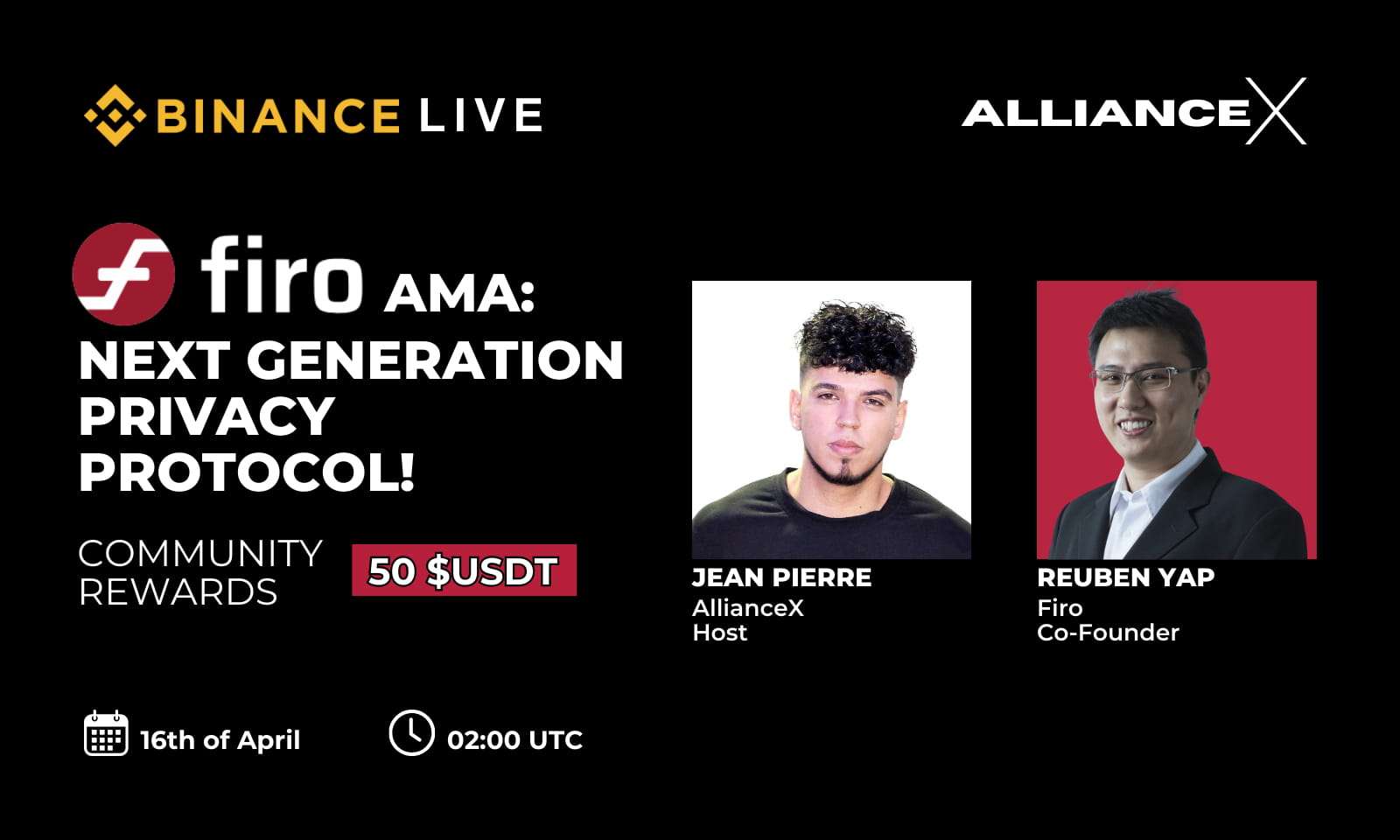 AllianceX Will Be Holding AMA With Firo | 50 USDT Giveaway!