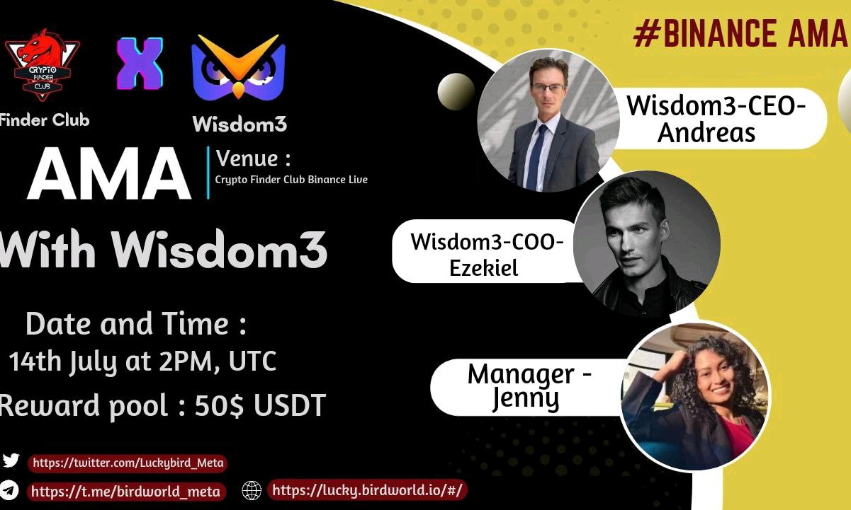 Crypto Finder Club AMA With "Wisdom3" || Reward 50$ USDT | Binance Live