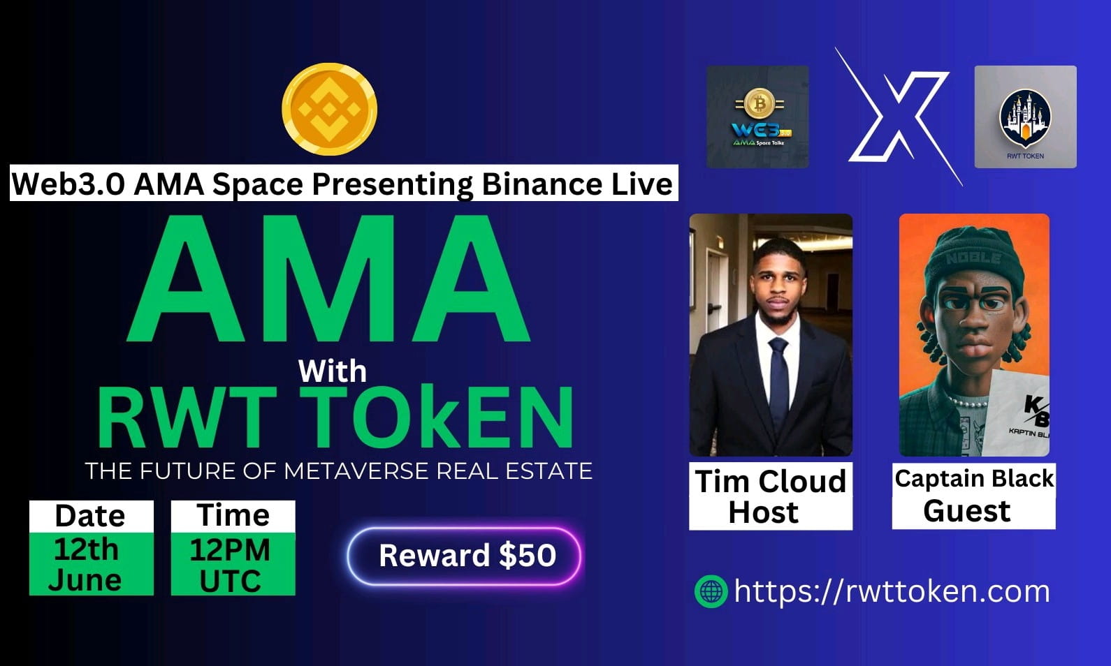 AMA With RWT TOkEN Reward 100$