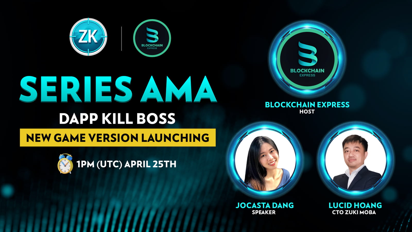 ₿lockchain Express will be hosting an AMA session with" Zuki Moba "