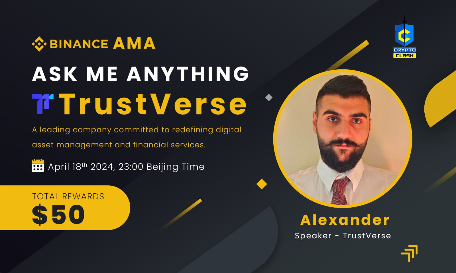 AMA - TrustVerse x Crypto Clash | 50 $USDT Rewards