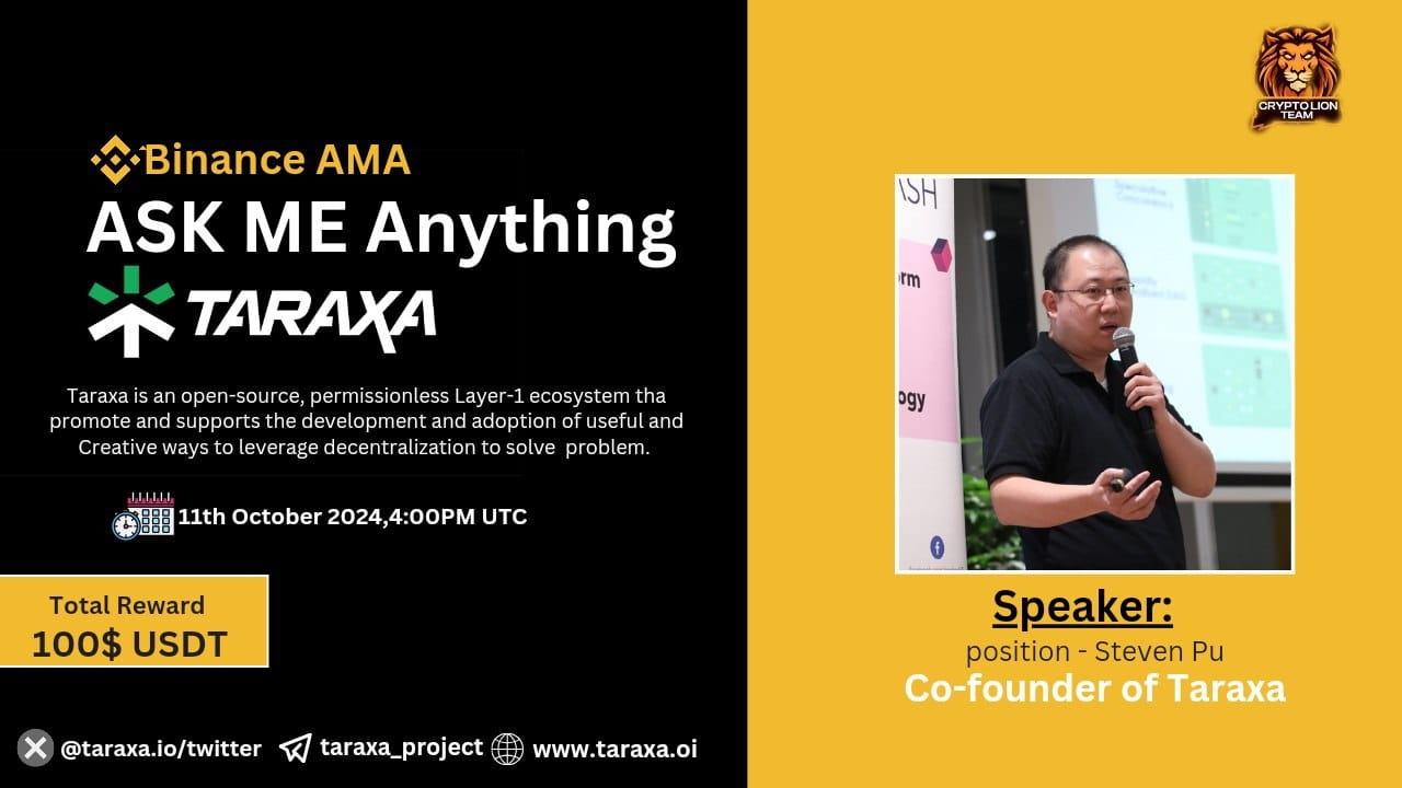 crypto liom AMA with taraxa