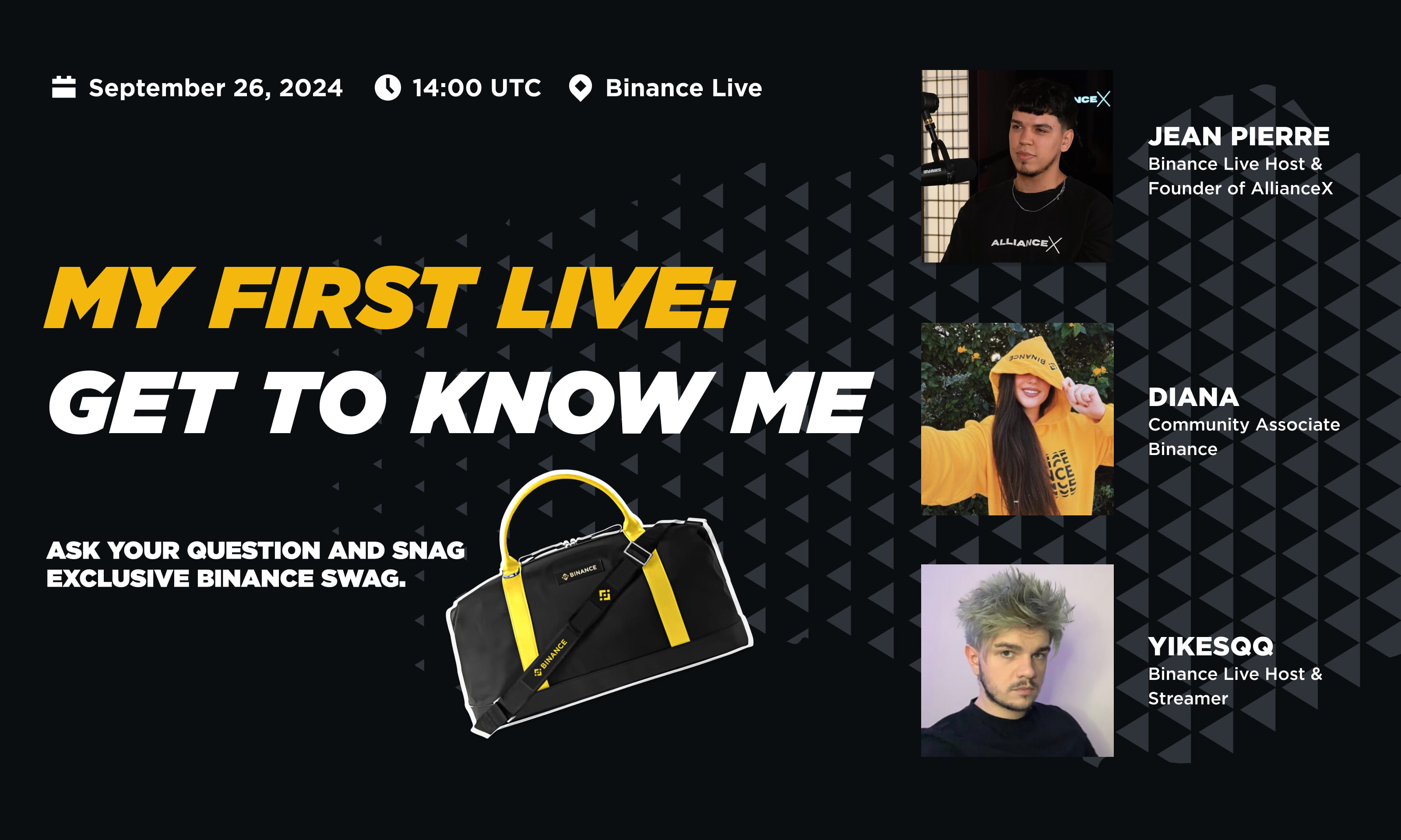 ‘My first Live: Get to Know Me’ AMA with AllianceX and Yikesqq