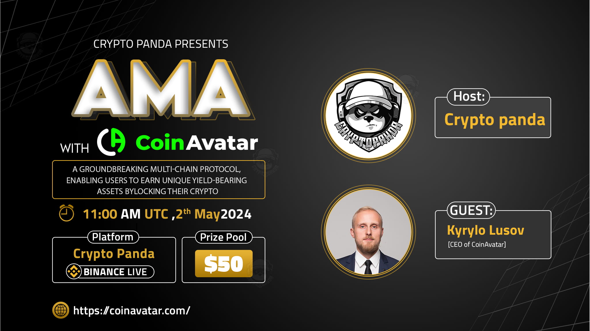 Crypto Panda presents AMA with CoinAvatar
