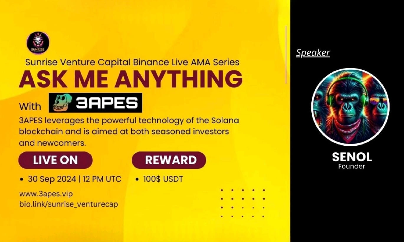 Sunrise Venture Capital Presents AMA with 3APES