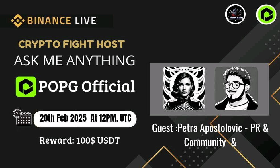 Crypto Fight Host An AMA With "POPG" || Reward : 100$ USDT 