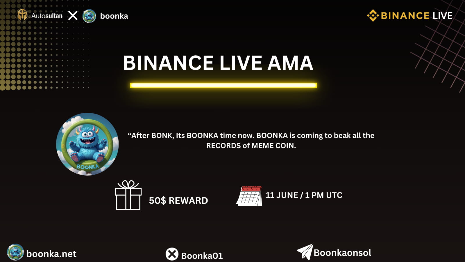 AMA WITH BOONKA | 50 USDT REWARD