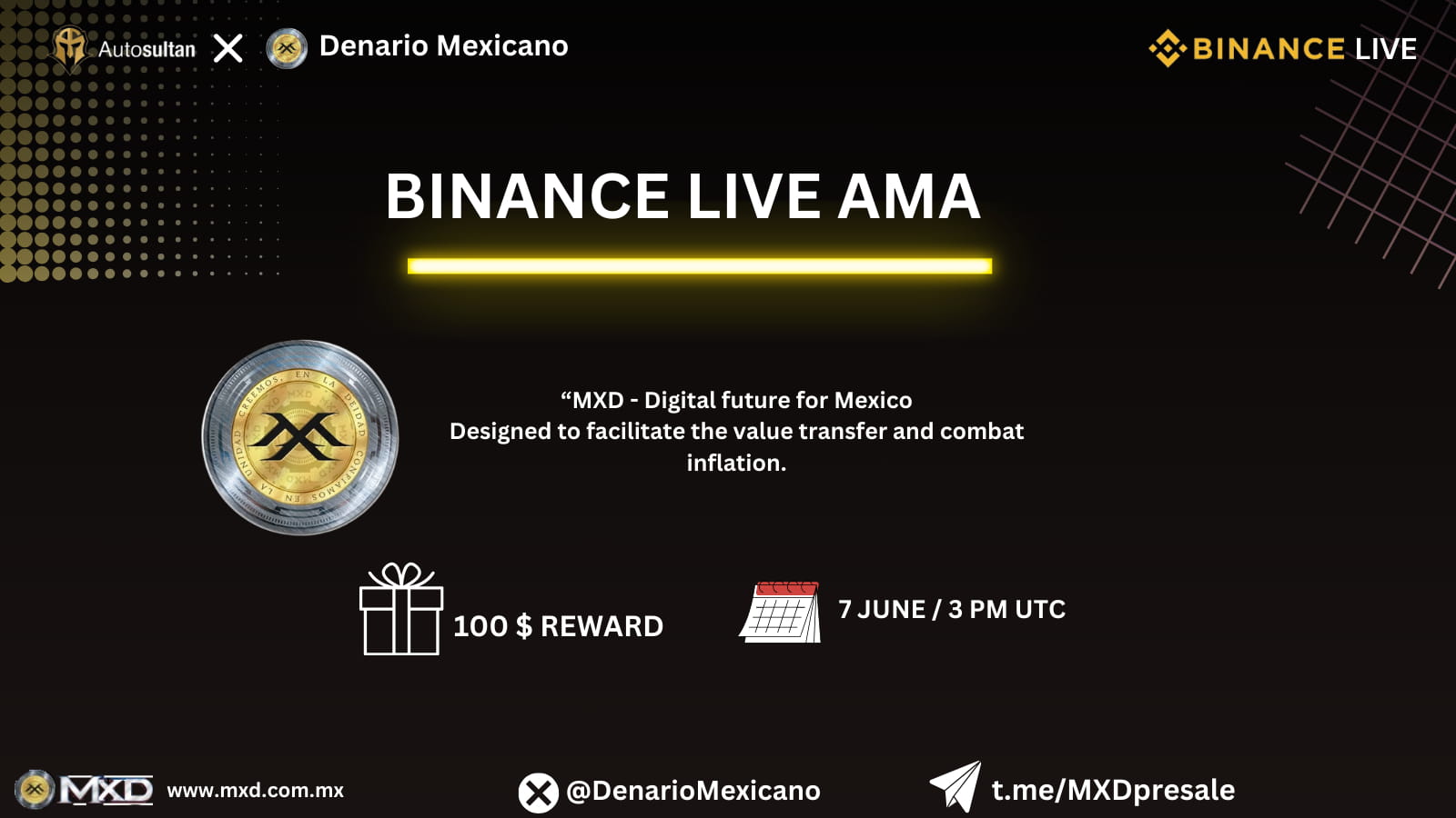 AMA WITH MXD | 100$ USDT REWARD