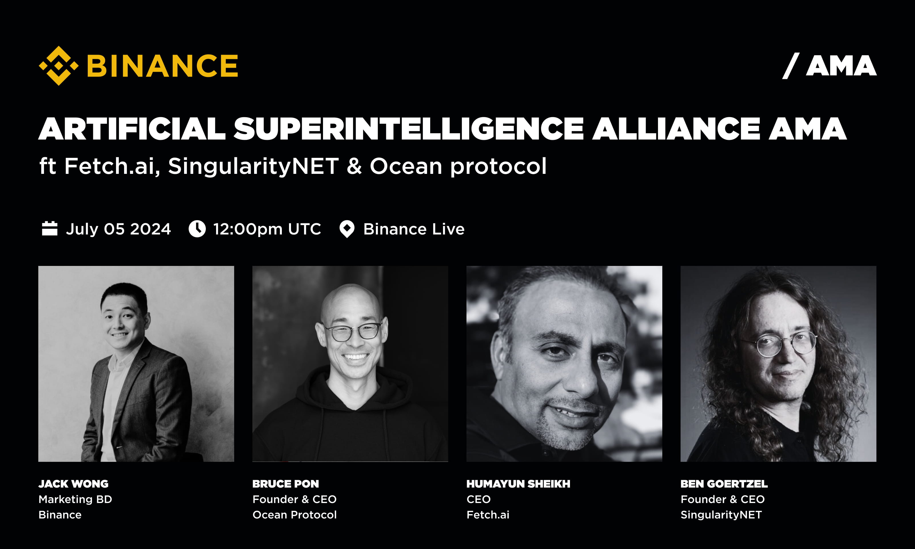 Artificial Superintelligence Alliance AMA ft Fetch.ai, SingularityNET & Ocean protocol