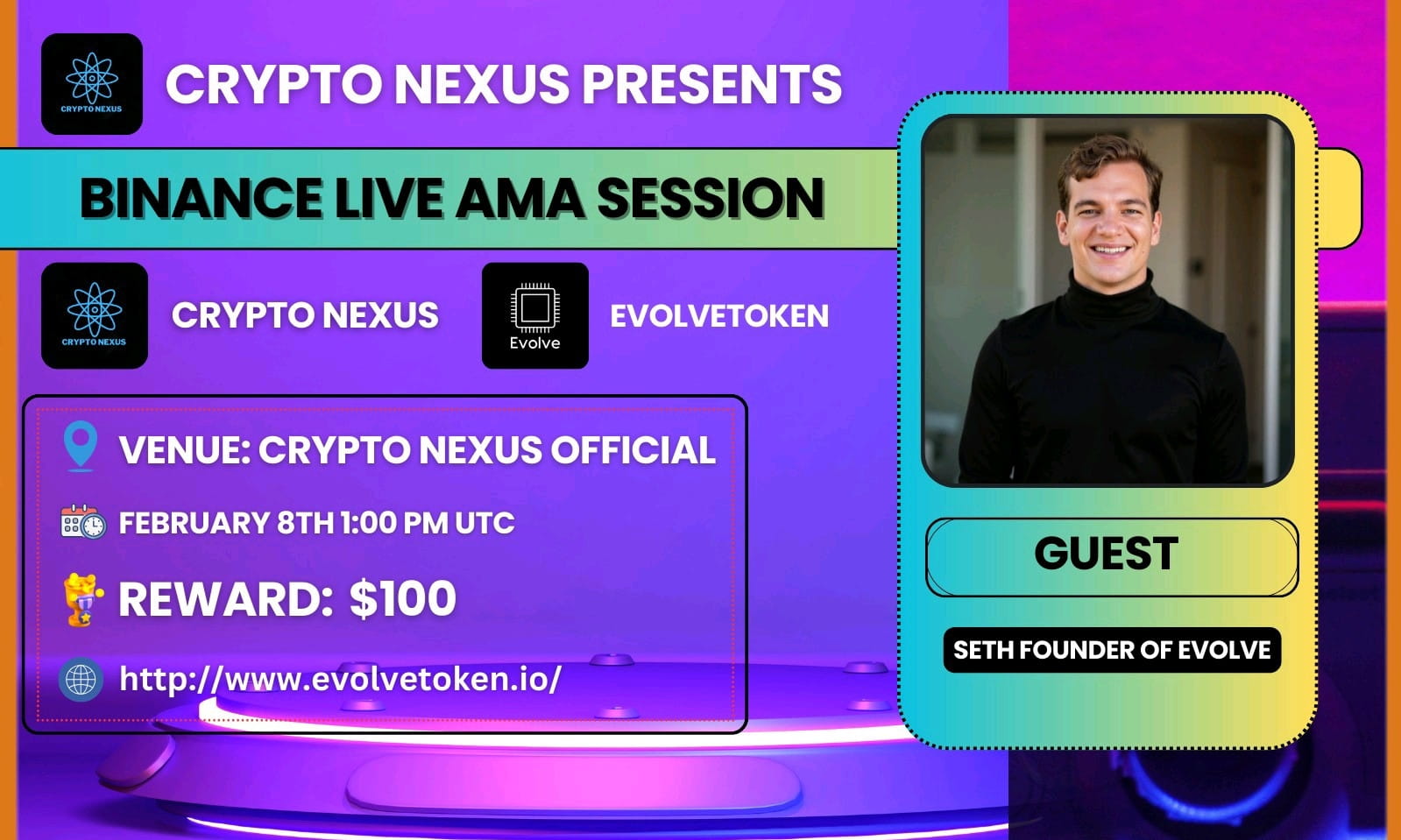 Crypto nexus Binance live AMA With EvolveToken