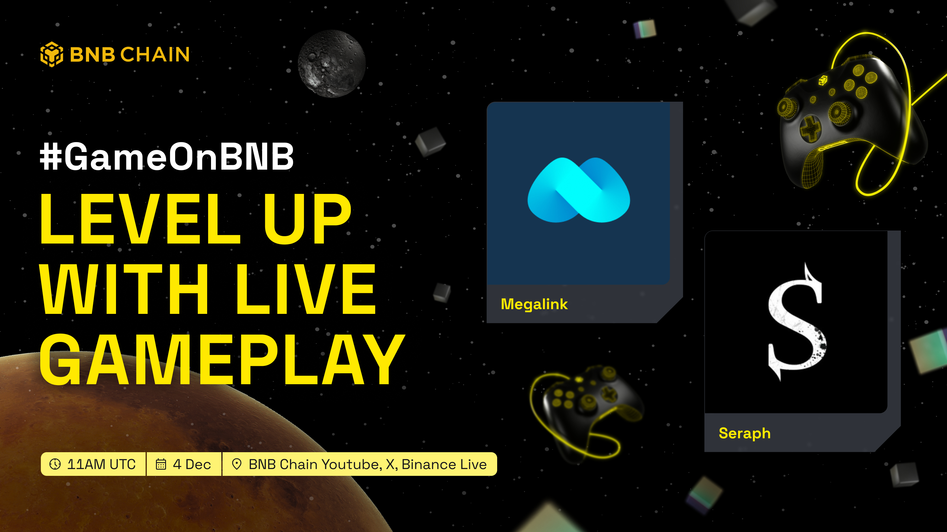 #GameOnBNB: Level Up with Live Gameplay