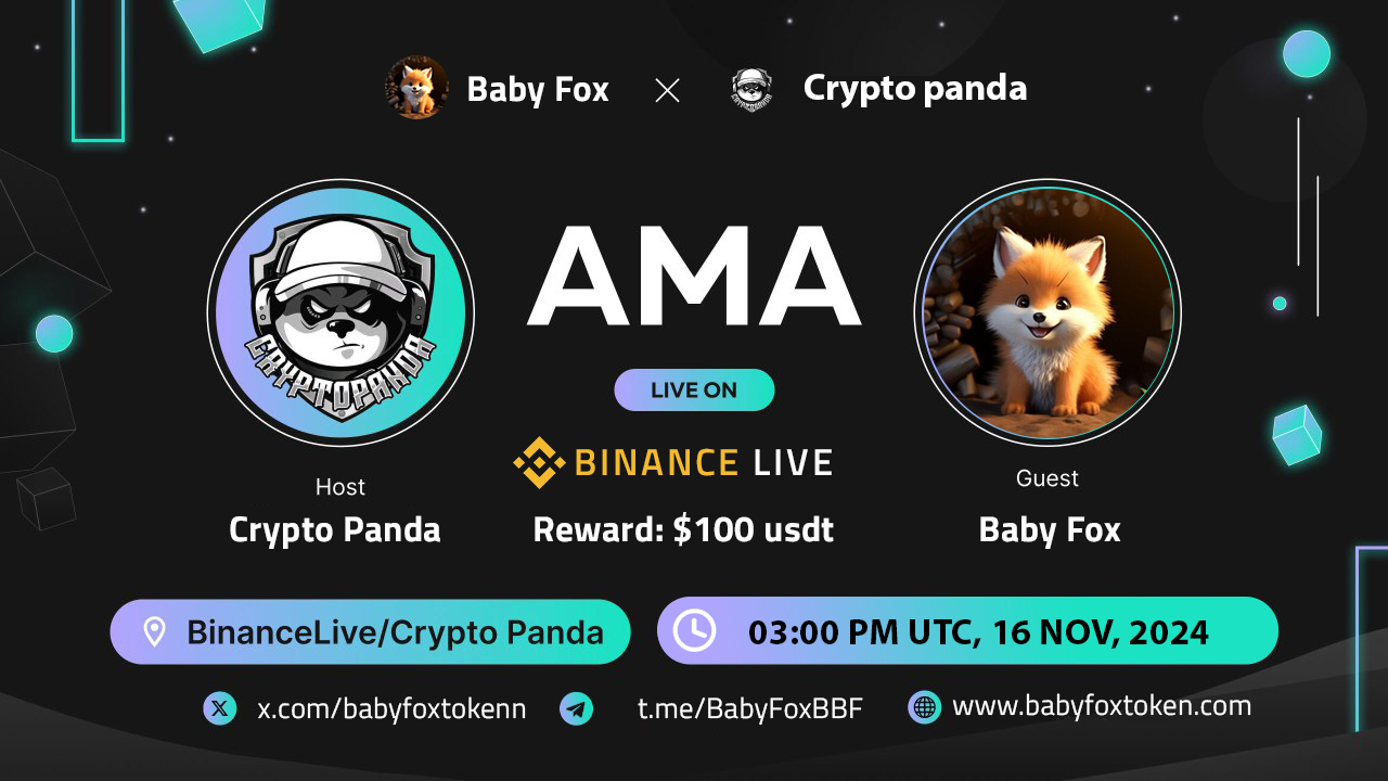 Crypto Panda Presents AMA with Baby Fox // $100 Giveaway