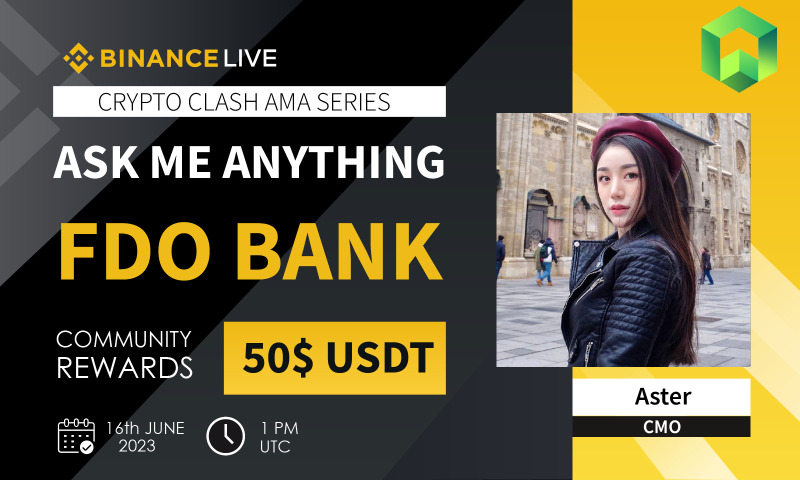 AMA - FDO Bank x Crypto Clash | 50$ USDT Rewards