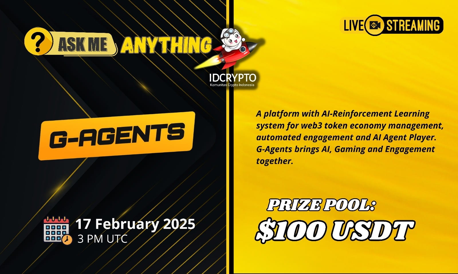 AMA with G-AGENTS - $100 USDT Prize