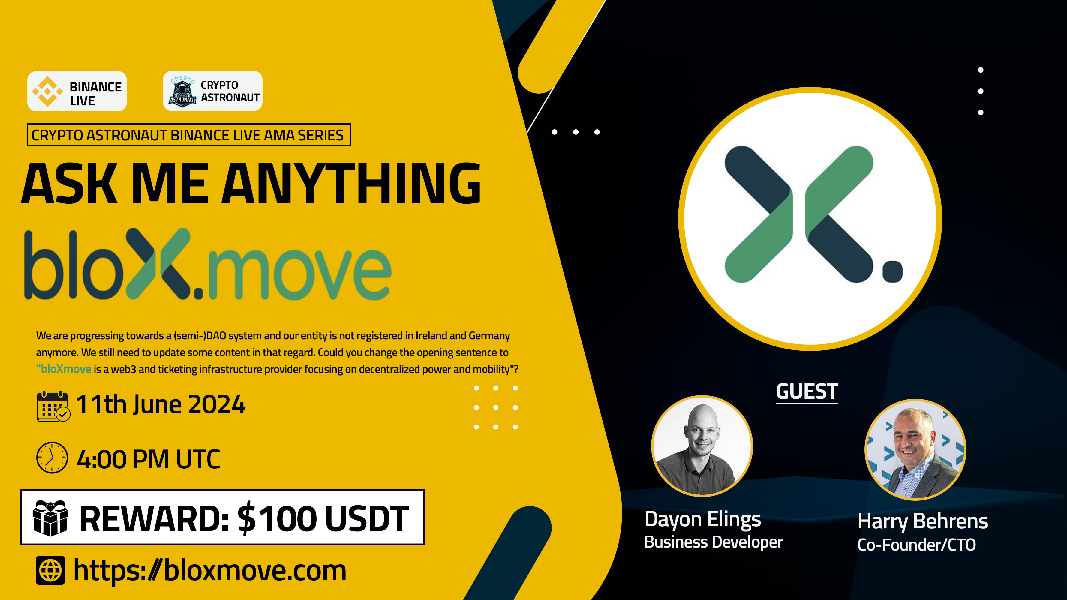 ASK ME ANYTHING  - Crypto Astronaut + bloXmove 