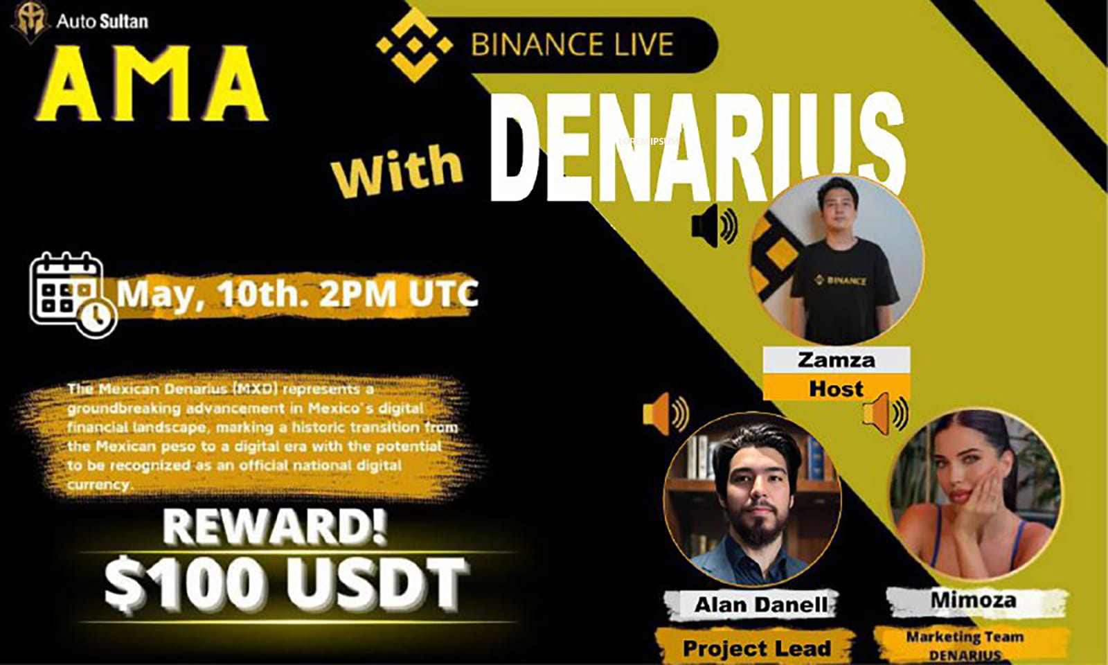 AMA WITH DENARIUS | $100 USDT REWARD