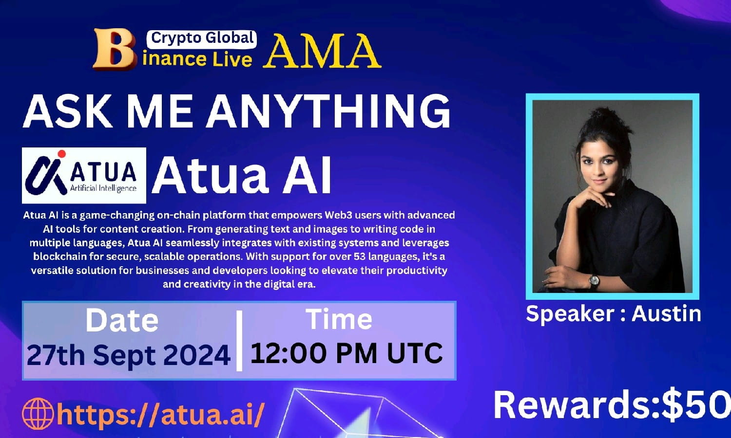 AMA - Atua AI × Crypto Global | $50 Rewards