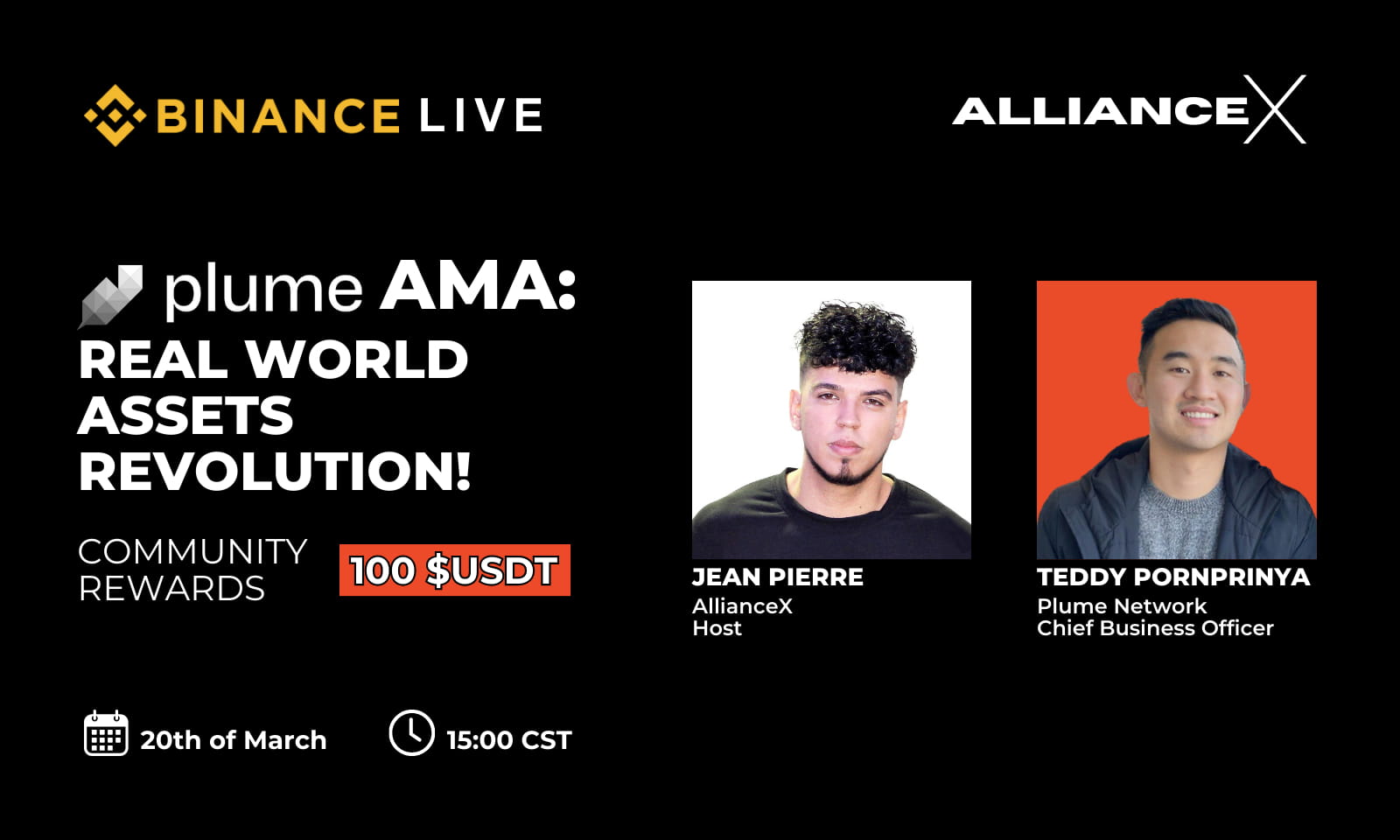 AllianceX Will Be Holding AMA With Plume Network | 100 USDT Giveaway!