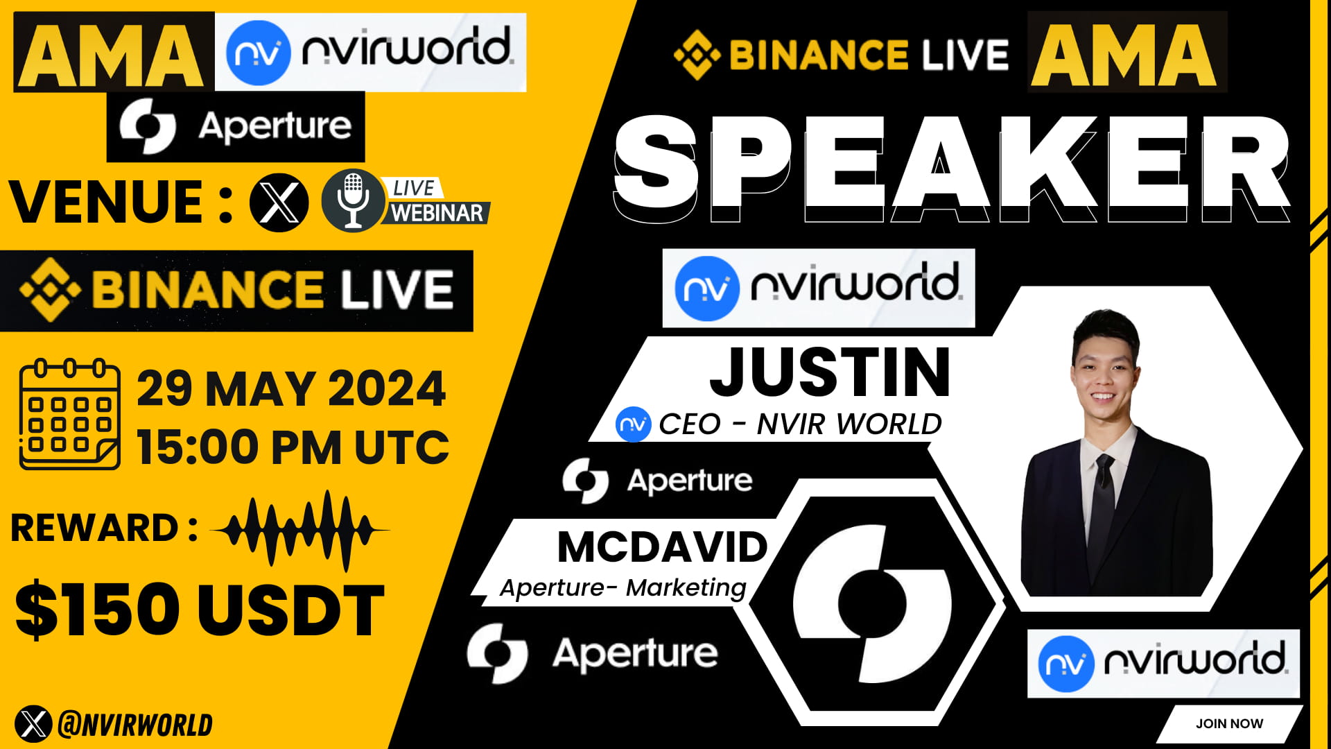 EXCLUSIVE AMA WITH NVIRWORLD AND APERTURE FINANCE | 50$ Reward
